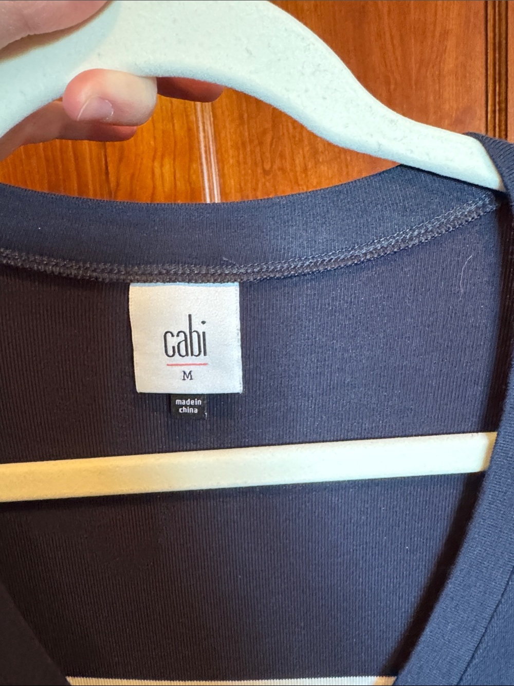 CAbi Navy V-Neck Long Sleeve Tee - Picture 3 of 3